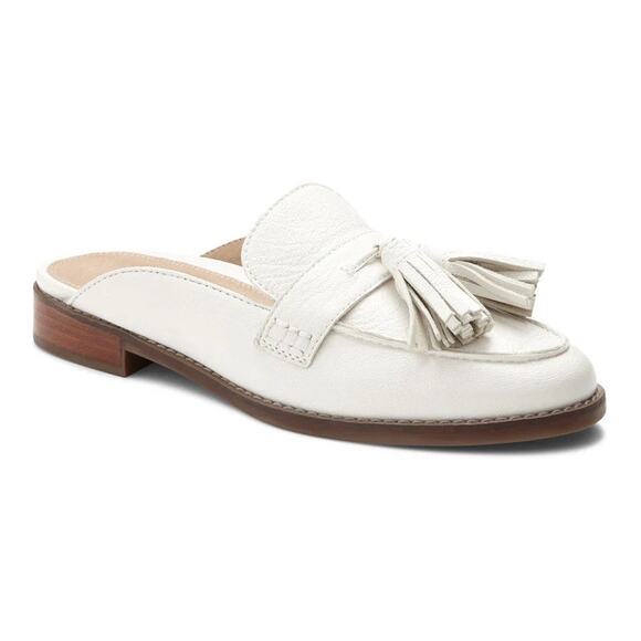 Vionic Shoes - NEW Vionic Reagan Loafer Mule Slide Women's Shoes Sz 7.5 White Preppy Tassel